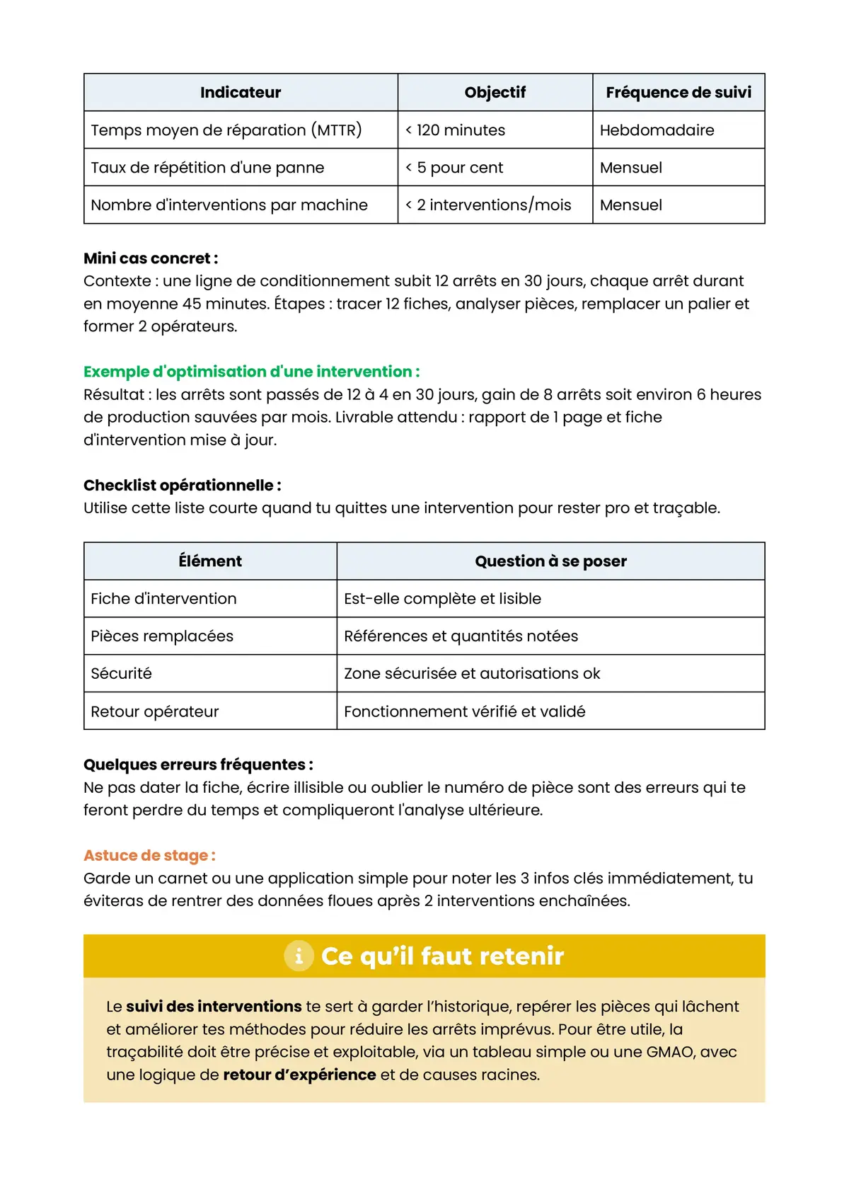Example Fiche de Révision CAP CIP